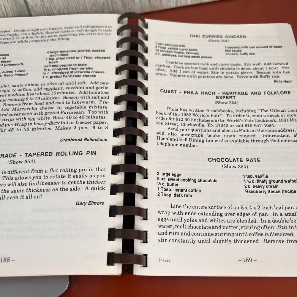 Cookin USA Cookbook Volume 5 Merle Ellis TNN Spiral Bound 1993 Vintage Recipes - Picture 7 of 10